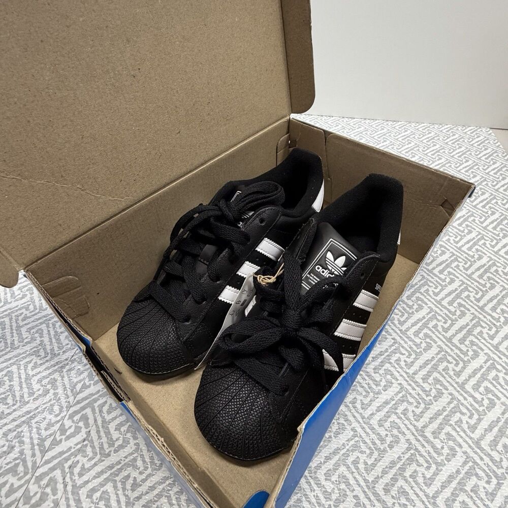 adidas Superstar II J Core Black Cloud White Kids Shoes Size 3.5Y JH9977 NIB - Picture 12 of 12